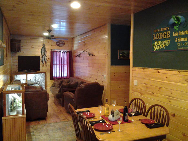 Interior of Fishing Lodge in Salmon River NY